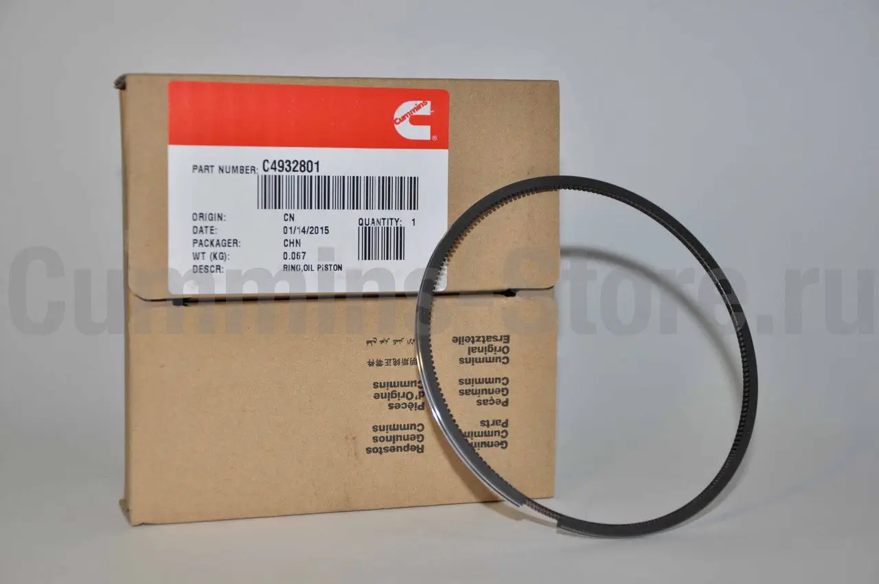 4932801 3970519 Маслосъёмное поршневое кольцо Камминз / Ring, Oil Piston Cummins