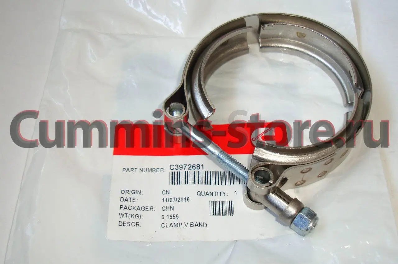 3972681 Зажим Камминз / V Band Clamp Cummins: купить с доставкой