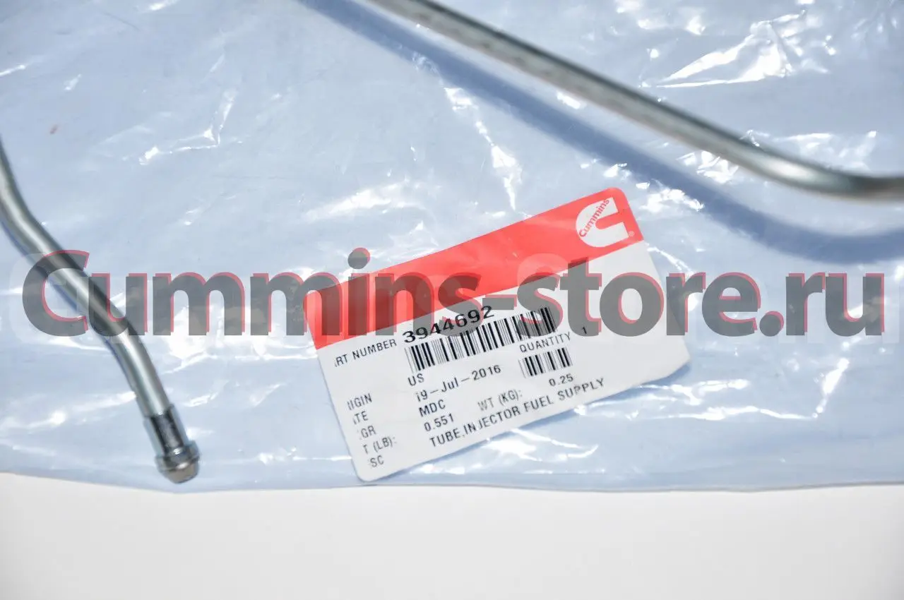 3944692 Трубопровод форсунки / Injector Fuel Supply Tube Cummins ...
