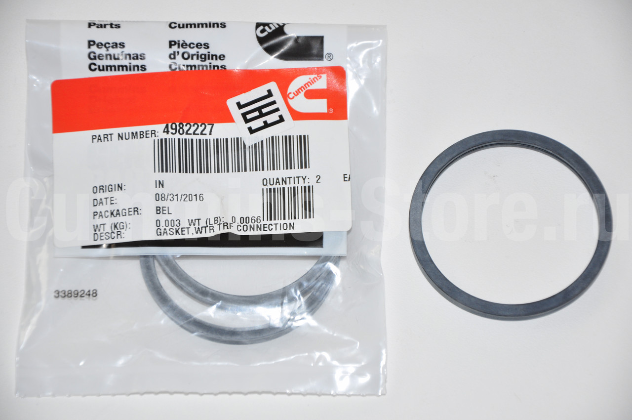 4982227 Уплотнительное кольцо термостата / GASKET,WTR TRF CONNECTION
